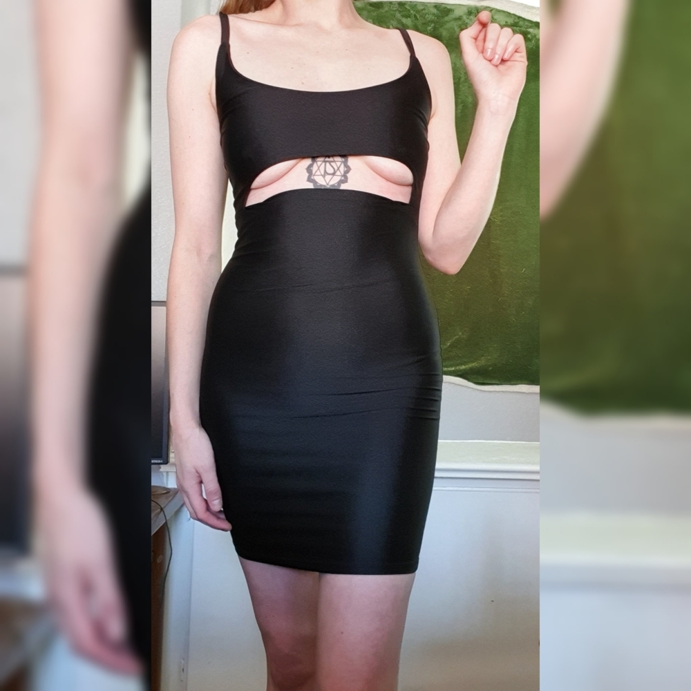 Fashion Nova black mini club dress